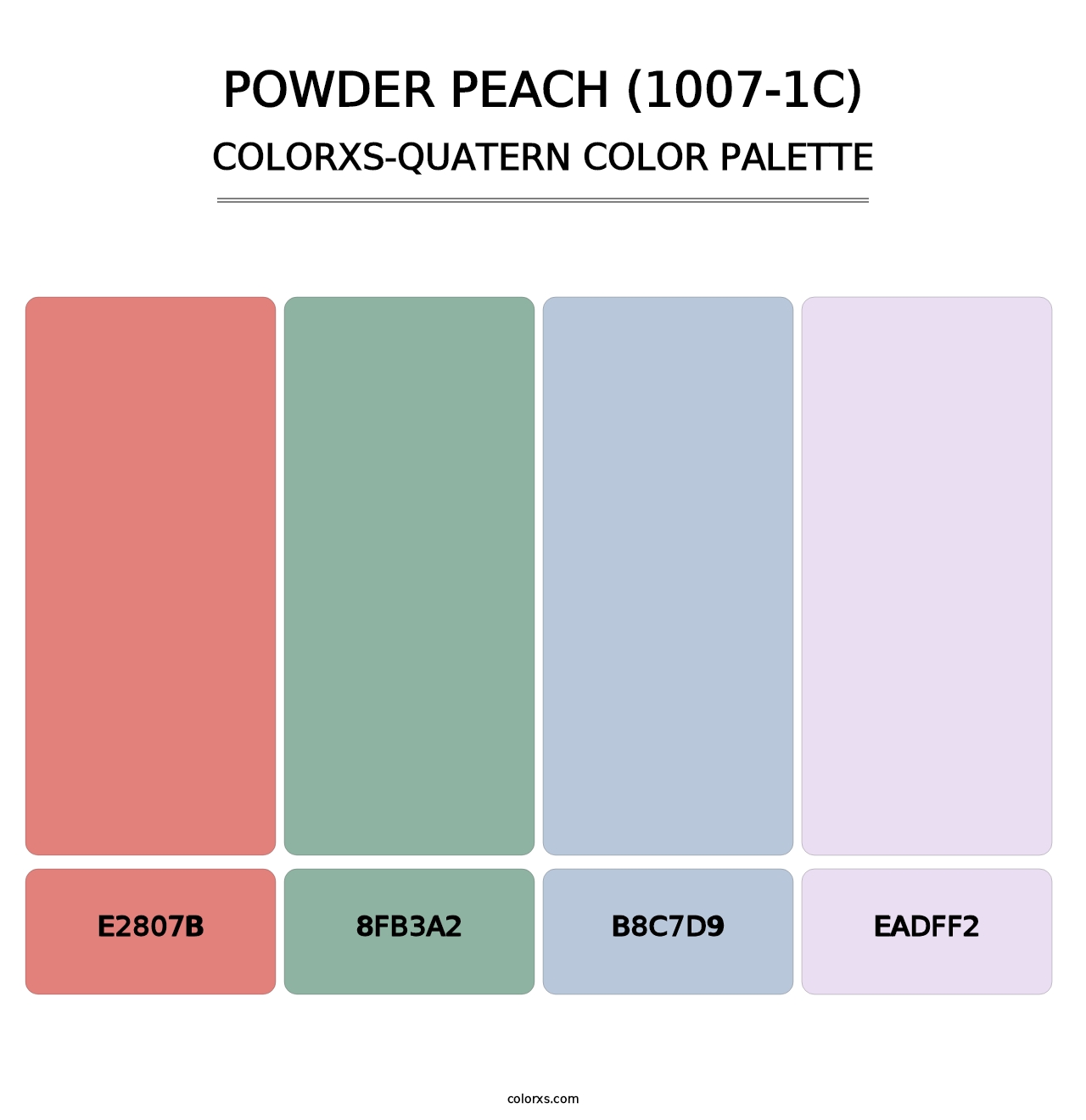 Powder Peach (1007-1C) - Colorxs Quatern Palette