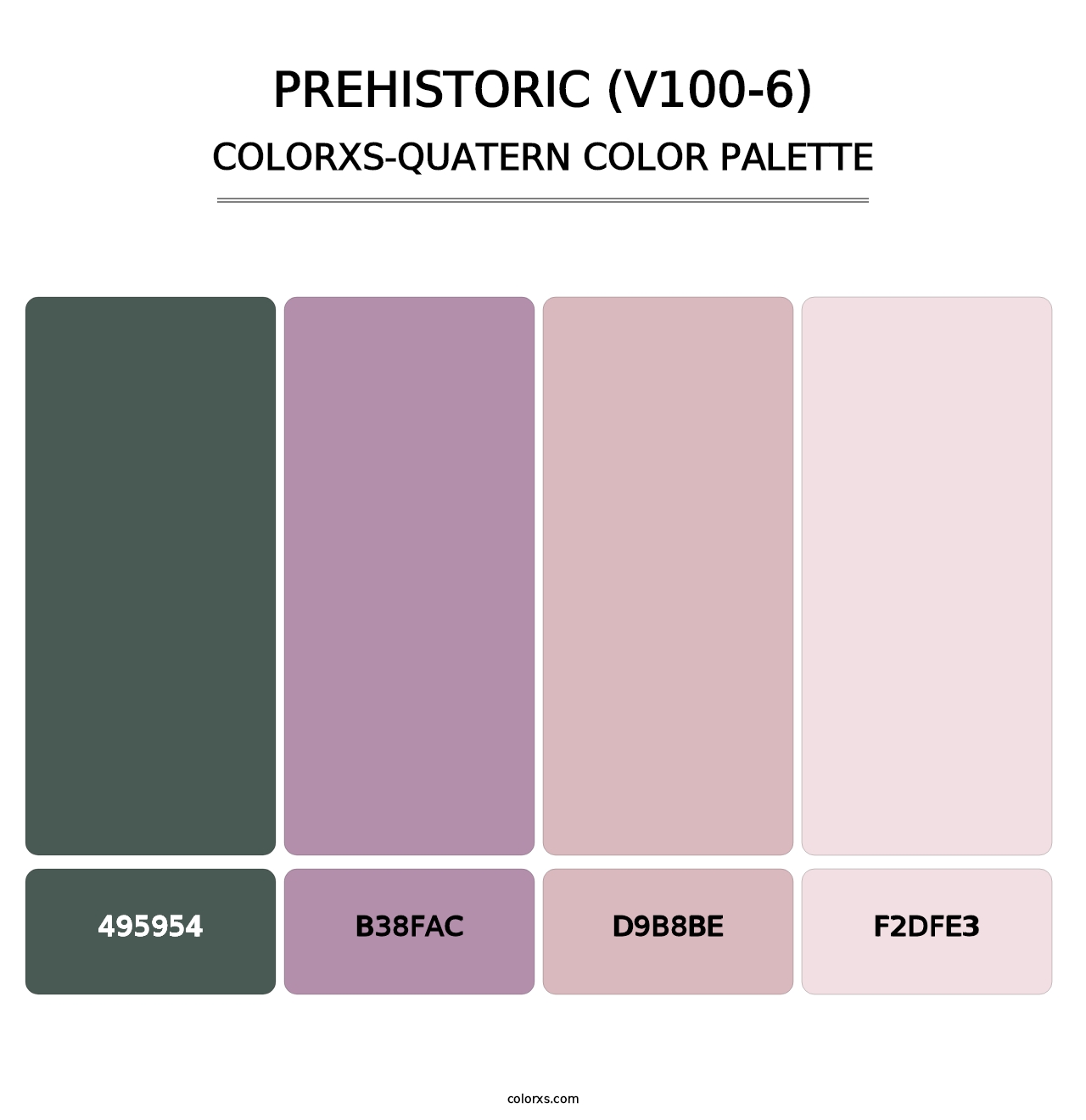 Prehistoric (V100-6) - Colorxs Quatern Palette