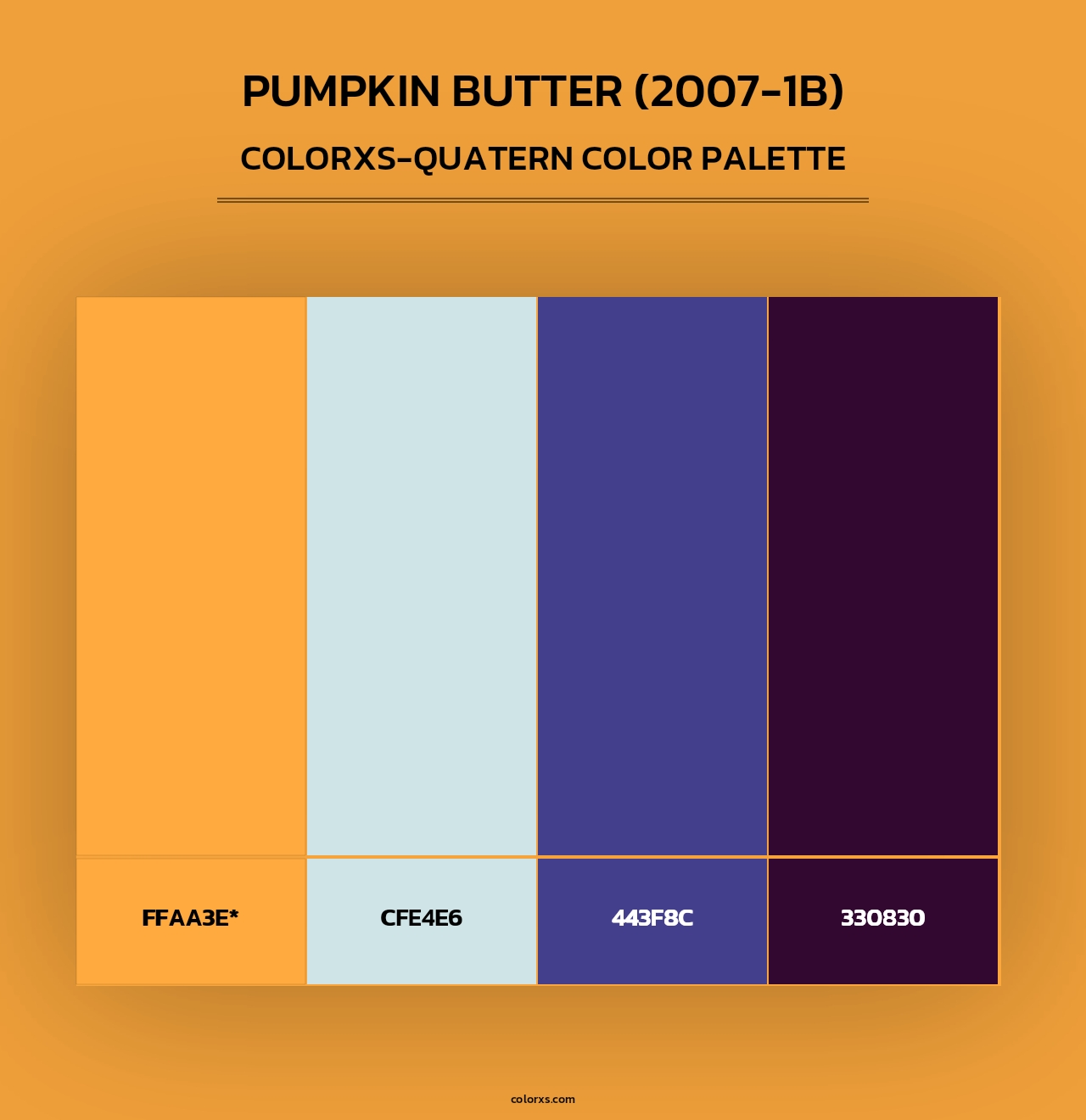 Pumpkin Butter (2007-1B) - Colorxs Quad Palette