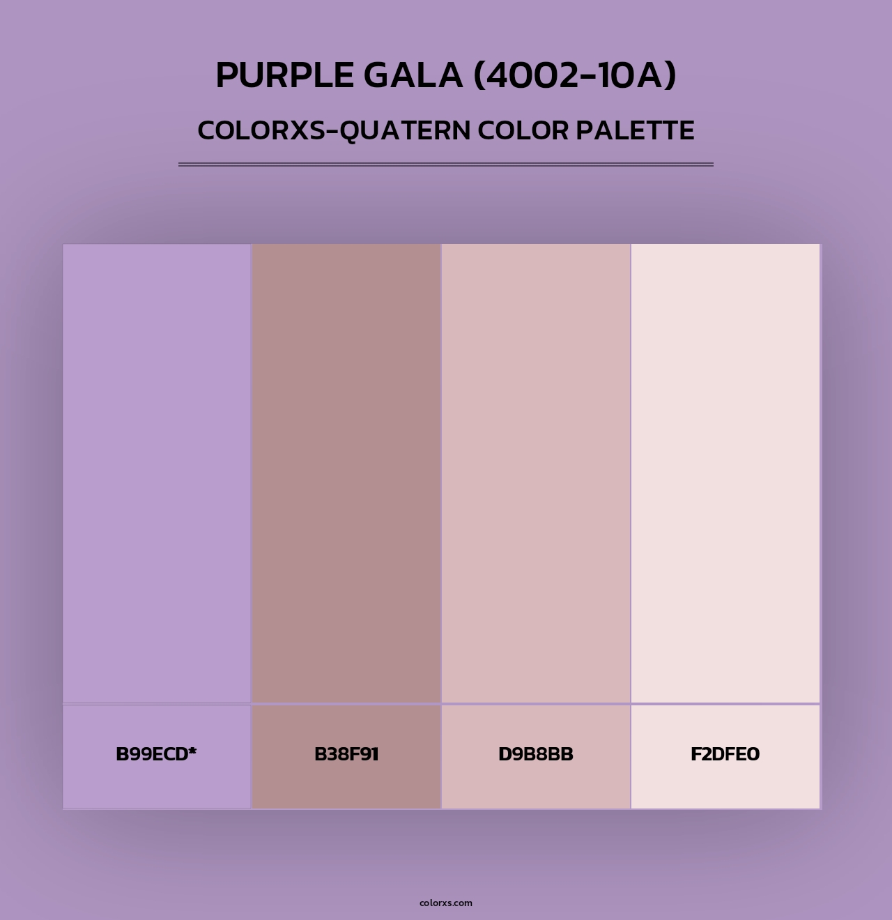 Purple Gala (4002-10A) - Colorxs Quad Palette