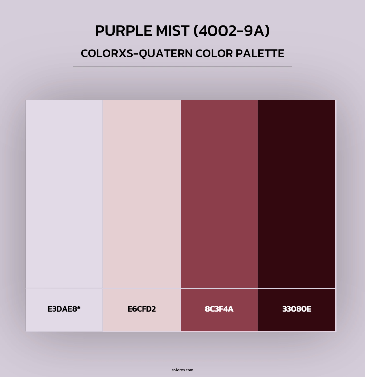 Purple Mist (4002-9A) - Colorxs Quad Palette