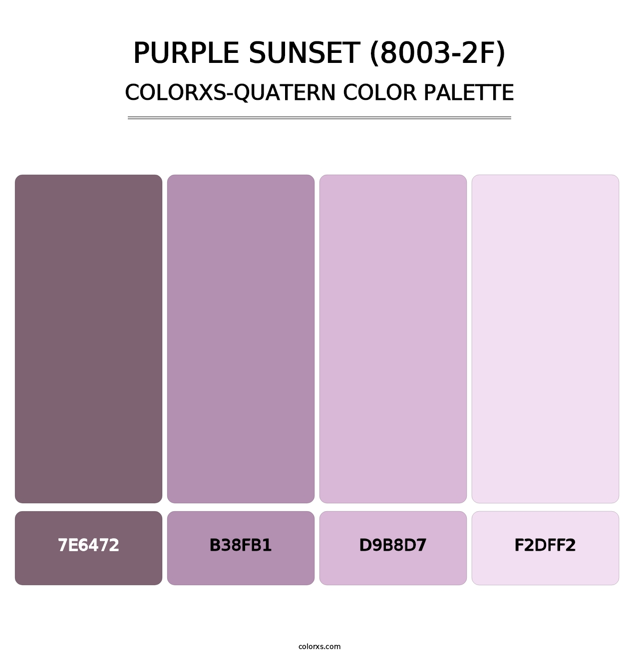 Purple Sunset (8003-2F) - Colorxs Quatern Palette