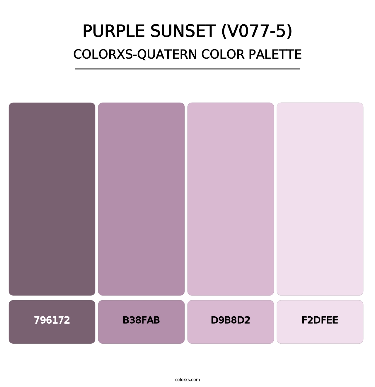 Purple Sunset (V077-5) - Colorxs Quatern Palette