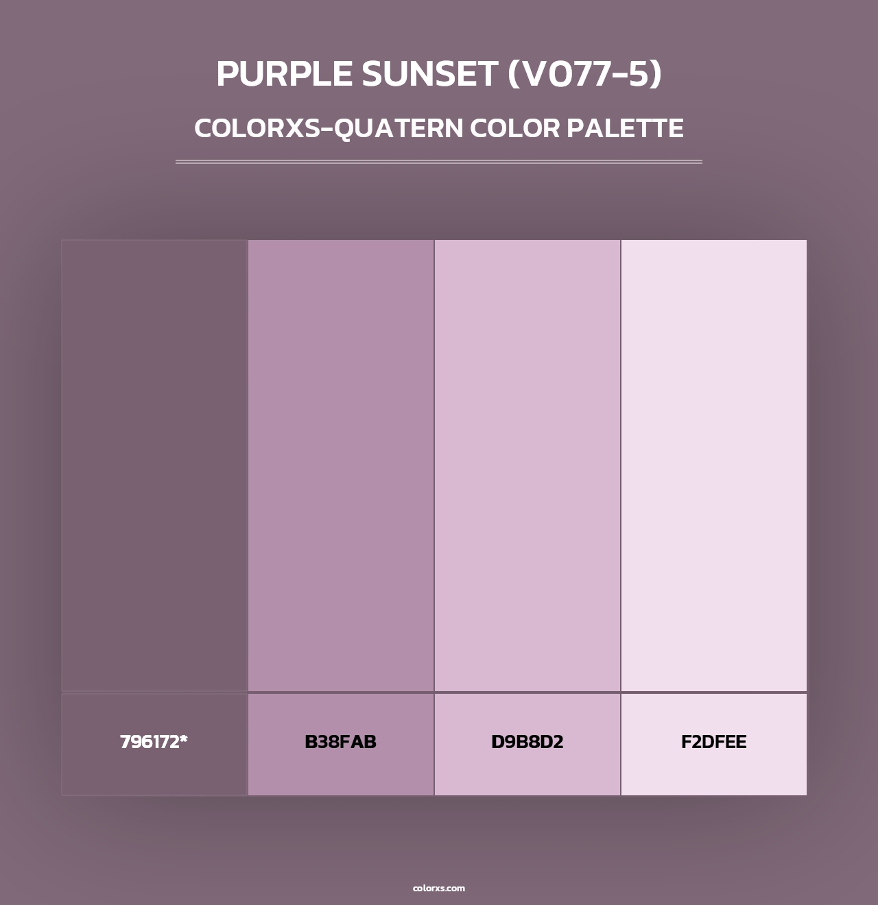 Purple Sunset (V077-5) - Colorxs Quad Palette
