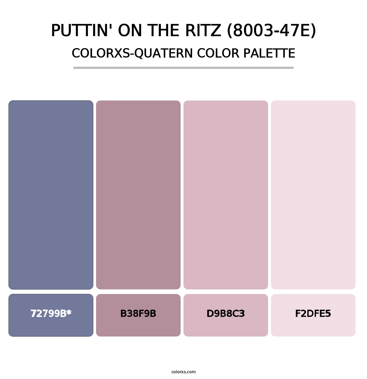 Puttin' on the Ritz (8003-47E) - Colorxs Quatern Palette
