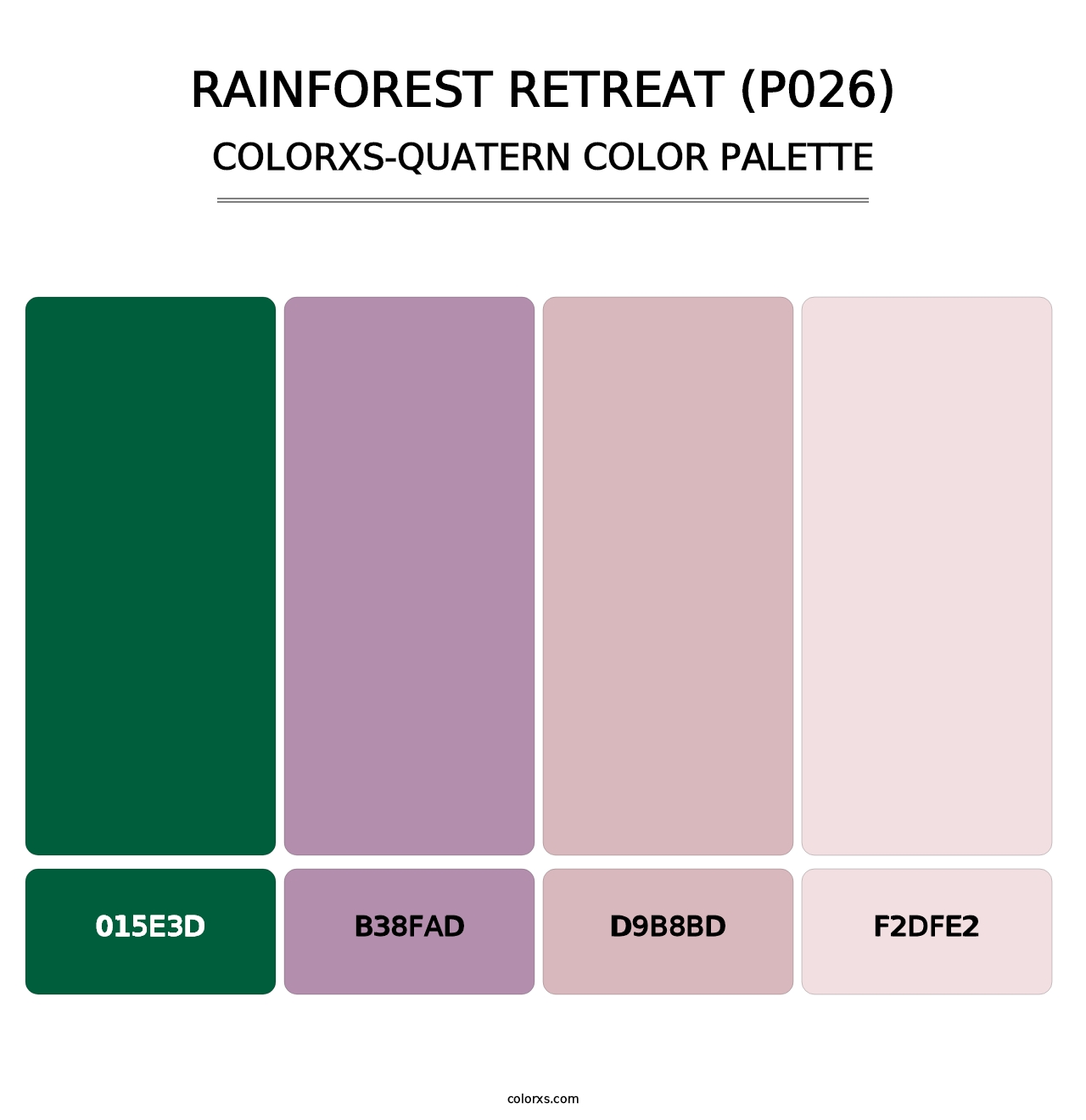 Rainforest Retreat (P026) - Colorxs Quatern Palette