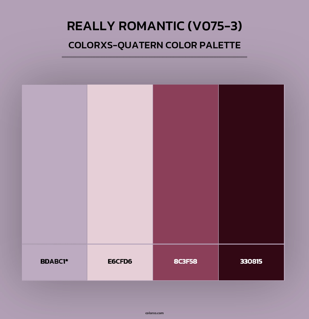 Really Romantic (V075-3) - Colorxs Quad Palette