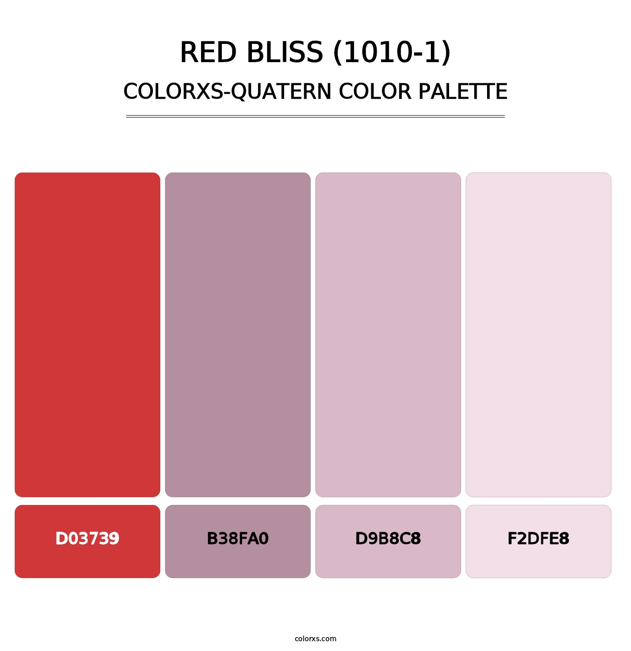 Red Bliss (1010-1) - Colorxs Quatern Palette
