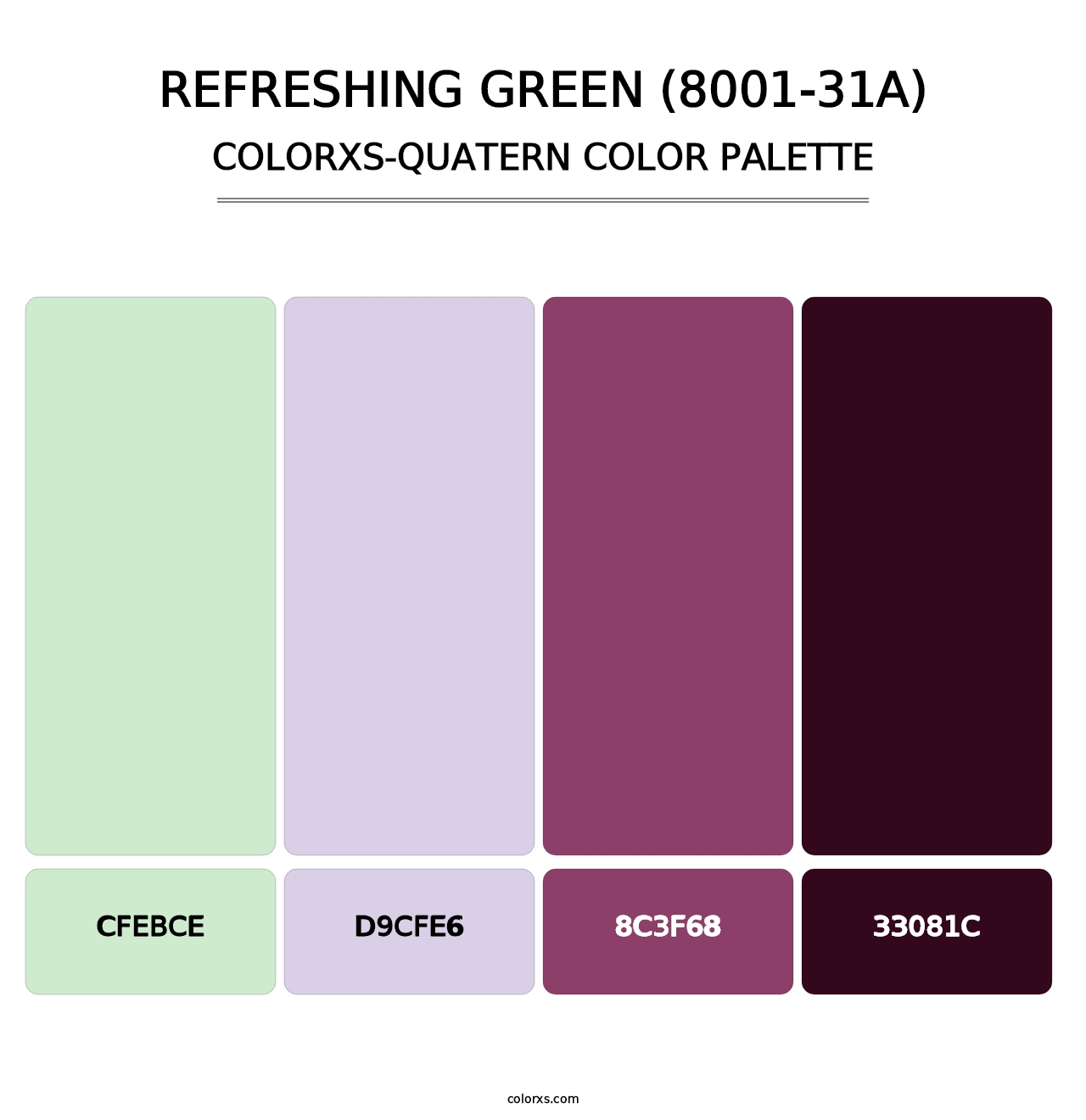 Refreshing Green (8001-31A) - Colorxs Quatern Palette