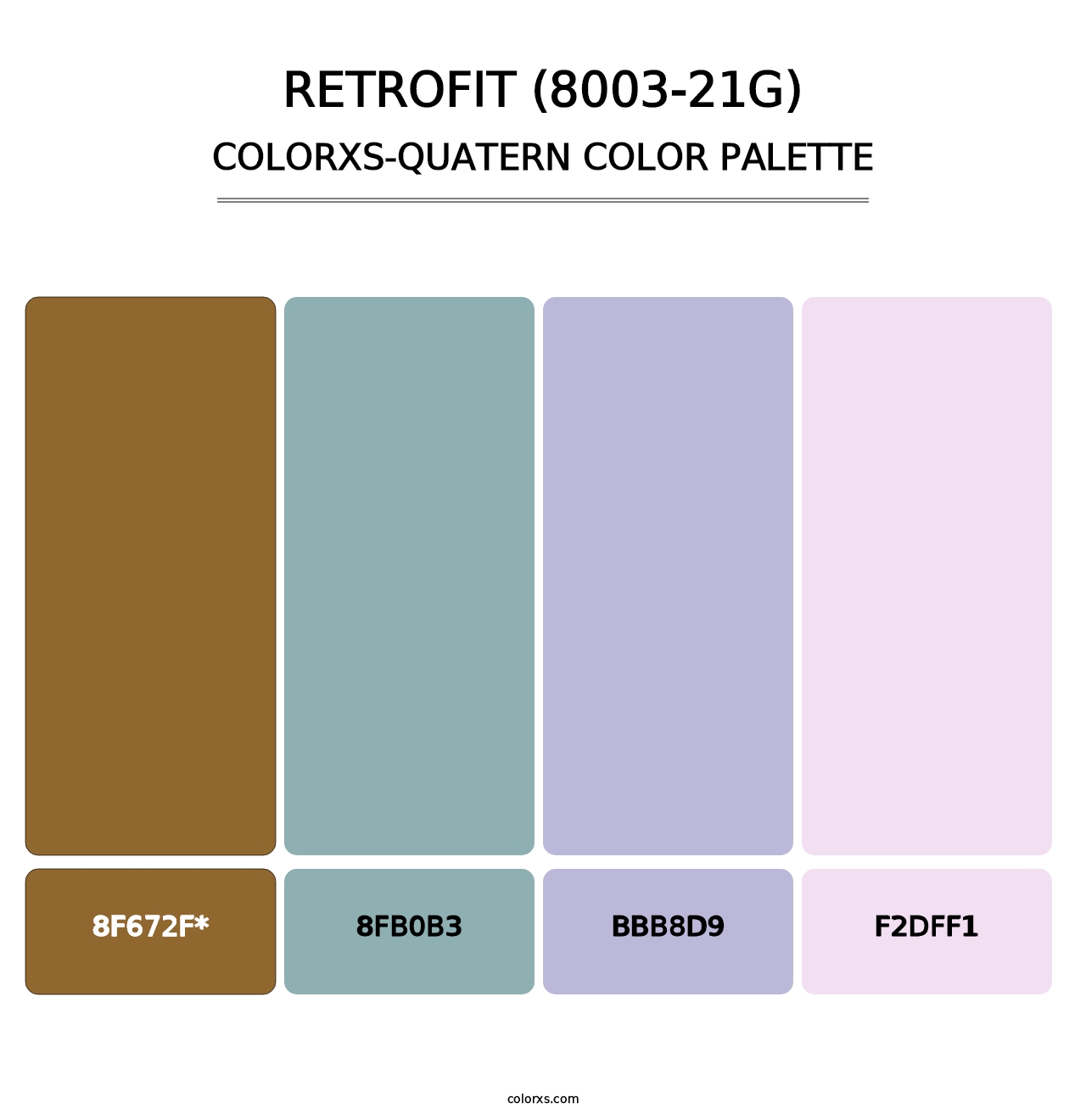 Retrofit (8003-21G) - Colorxs Quatern Palette