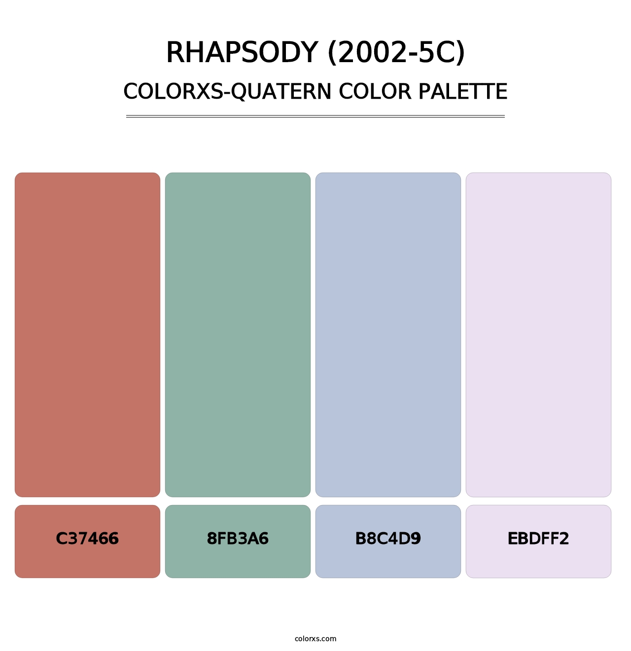 Rhapsody (2002-5C) - Colorxs Quatern Palette