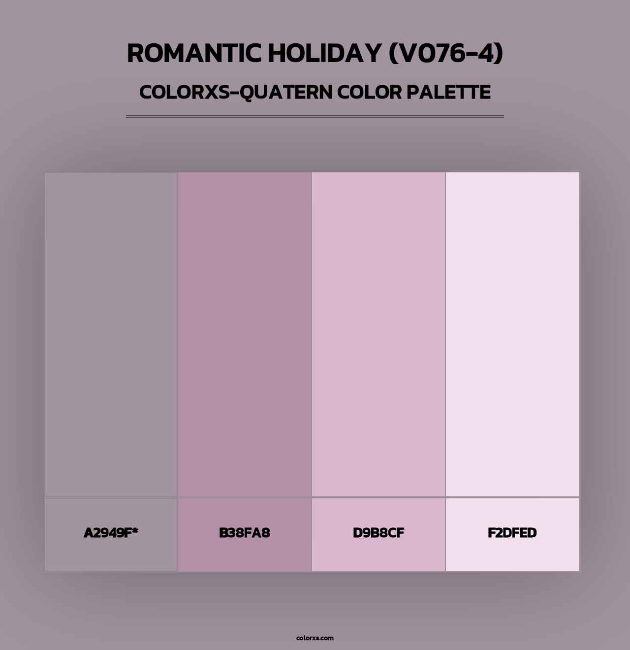 Romantic Holiday (V076-4) - Colorxs Quad Palette