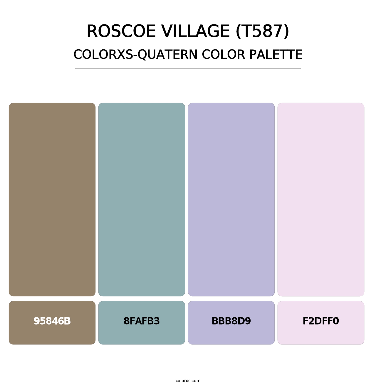 Roscoe Village (T587) - Colorxs Quatern Palette