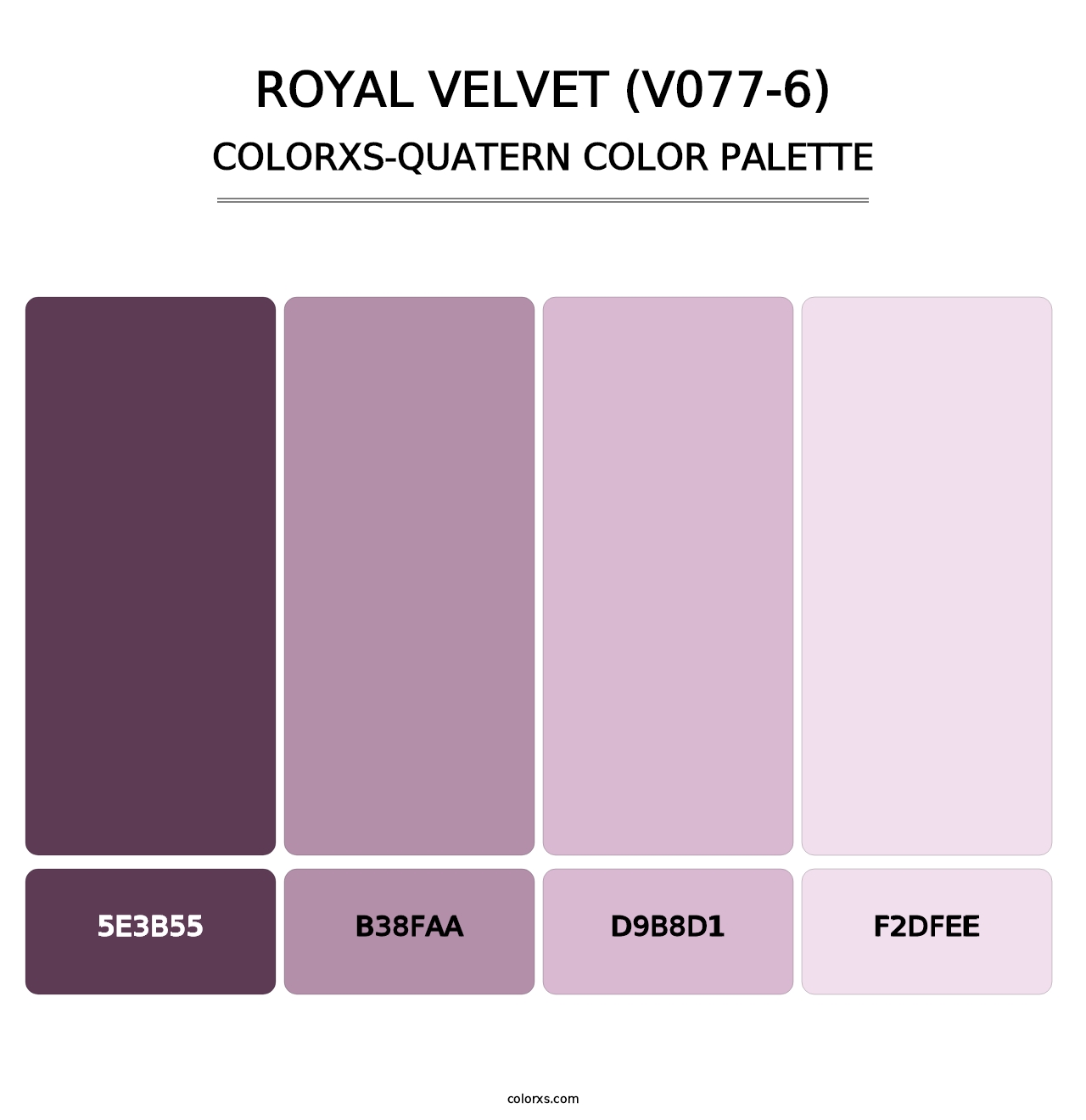 Royal Velvet (V077-6) - Colorxs Quatern Palette