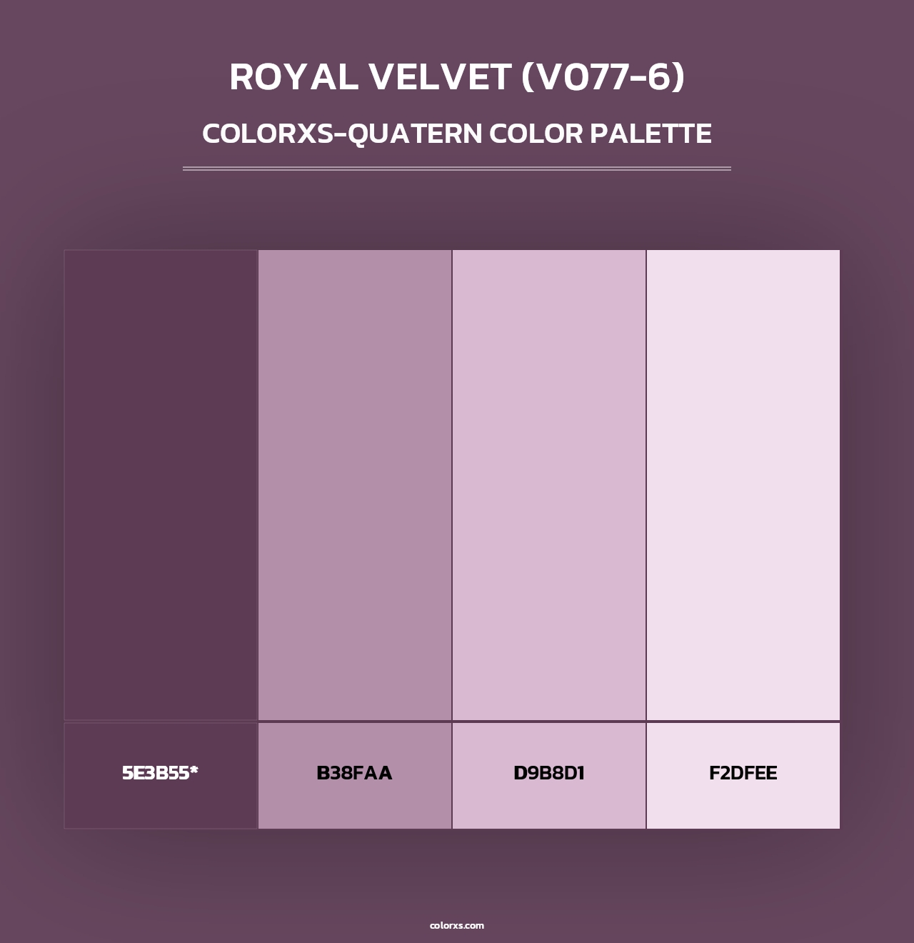 Royal Velvet (V077-6) - Colorxs Quad Palette