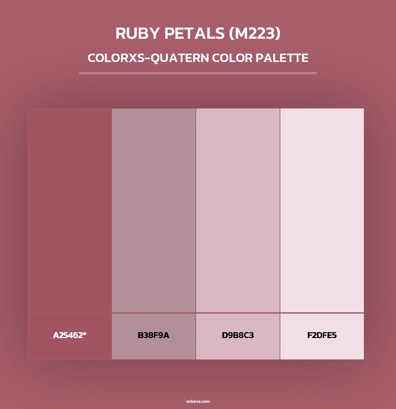 Ruby Petals (M223) - Colorxs Quad Palette