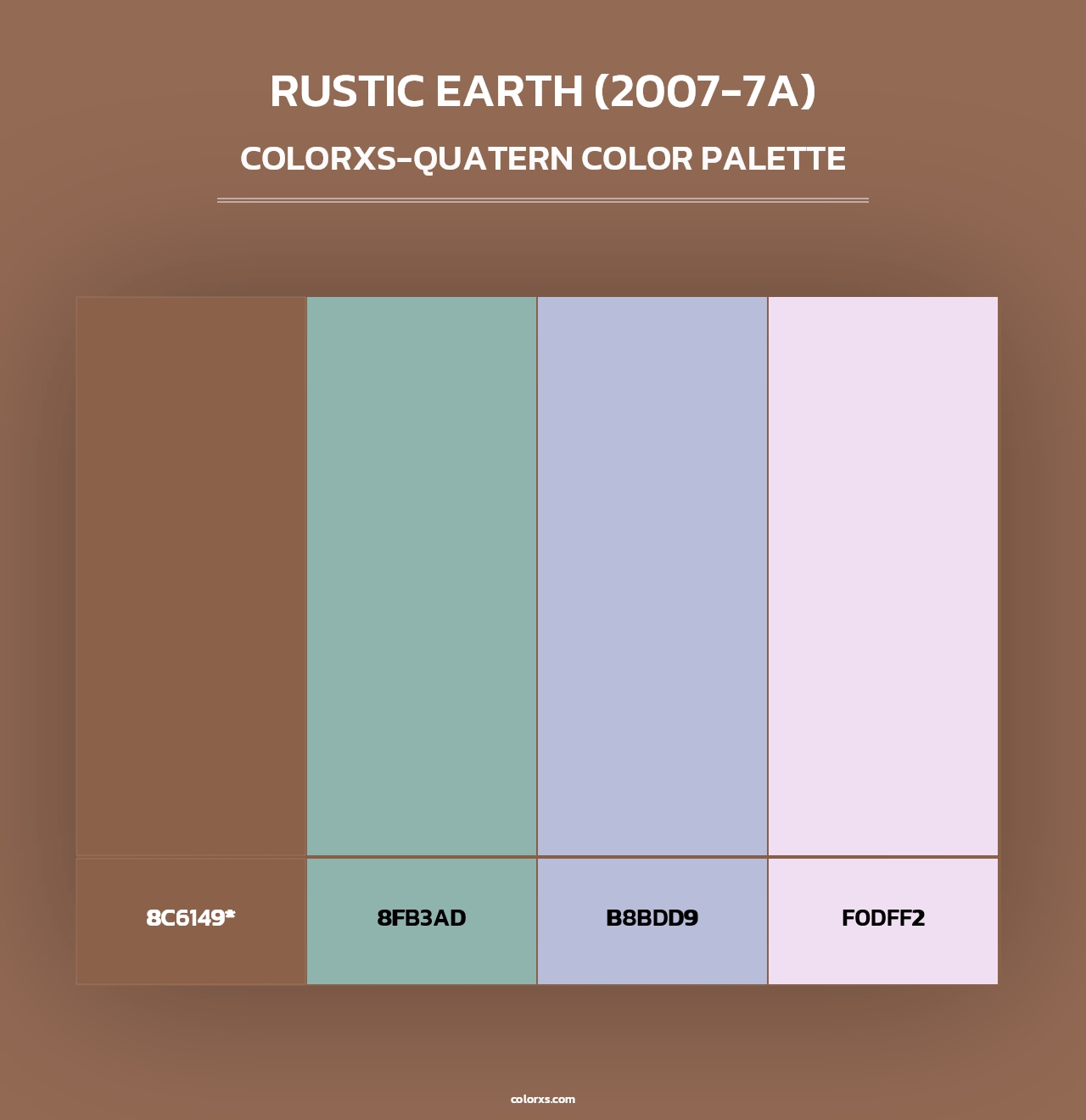 Rustic Earth (2007-7A) - Colorxs Quad Palette