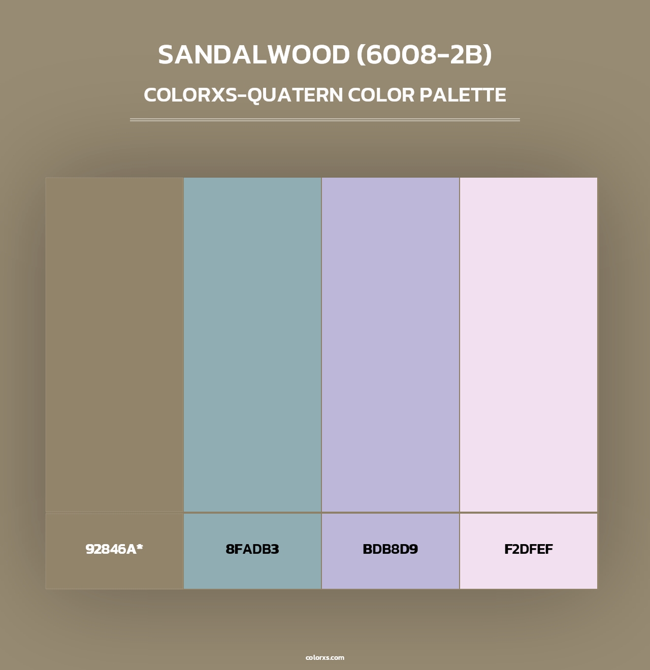 Sandalwood (6008-2B) - Colorxs Quad Palette