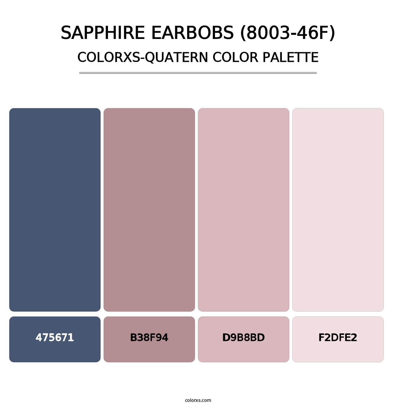Sapphire Earbobs (8003-46F) - Colorxs Quatern Palette