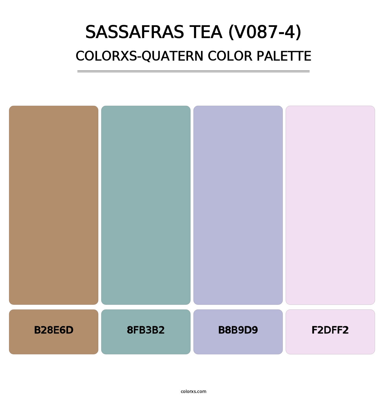Sassafras Tea (V087-4) - Colorxs Quatern Palette