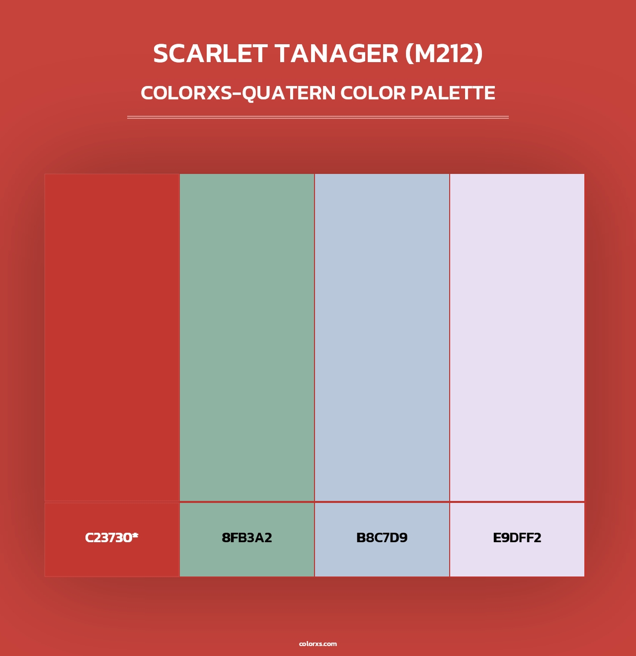 Scarlet Tanager (M212) - Colorxs Quad Palette