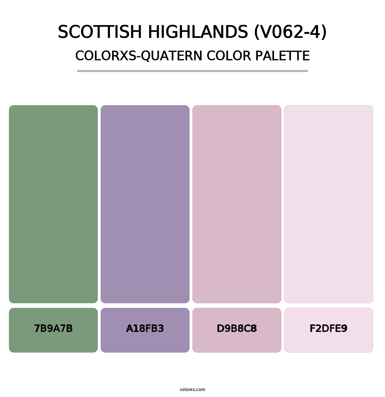 Scottish Highlands (V062-4) - Colorxs Quatern Palette
