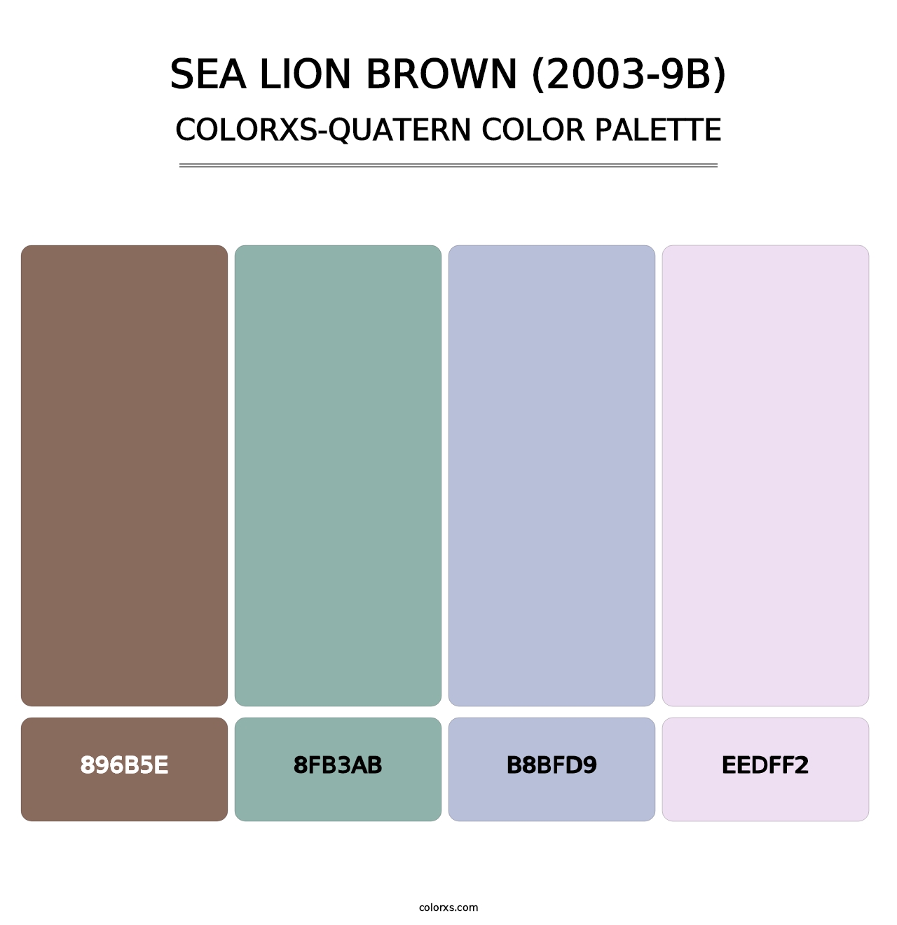 Sea Lion Brown (2003-9B) - Colorxs Quatern Palette
