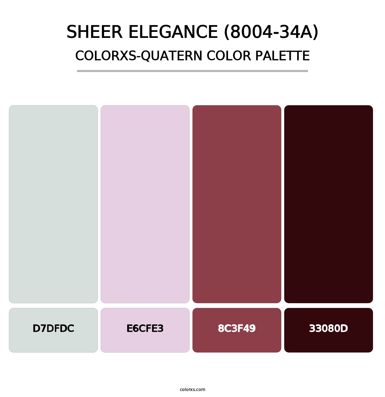 Sheer Elegance (8004-34A) - Colorxs Quatern Palette