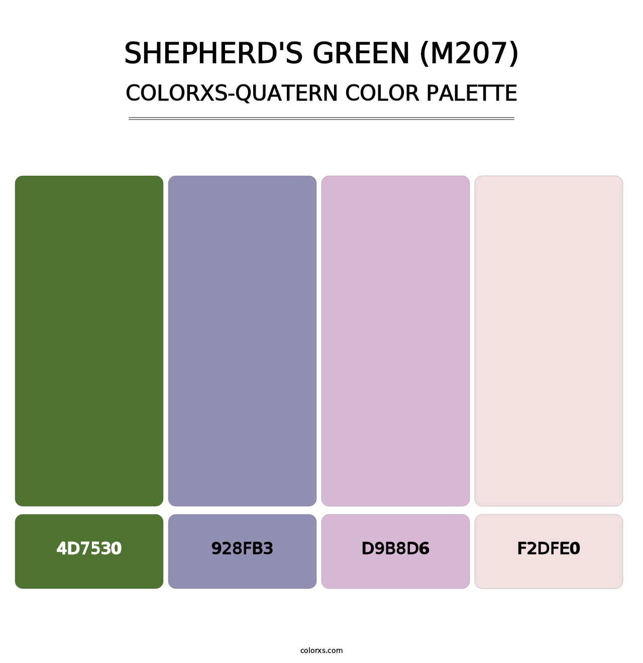 Shepherd's Green (M207) - Colorxs Quatern Palette