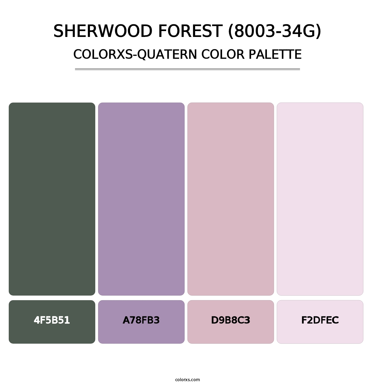 Sherwood Forest (8003-34G) - Colorxs Quatern Palette