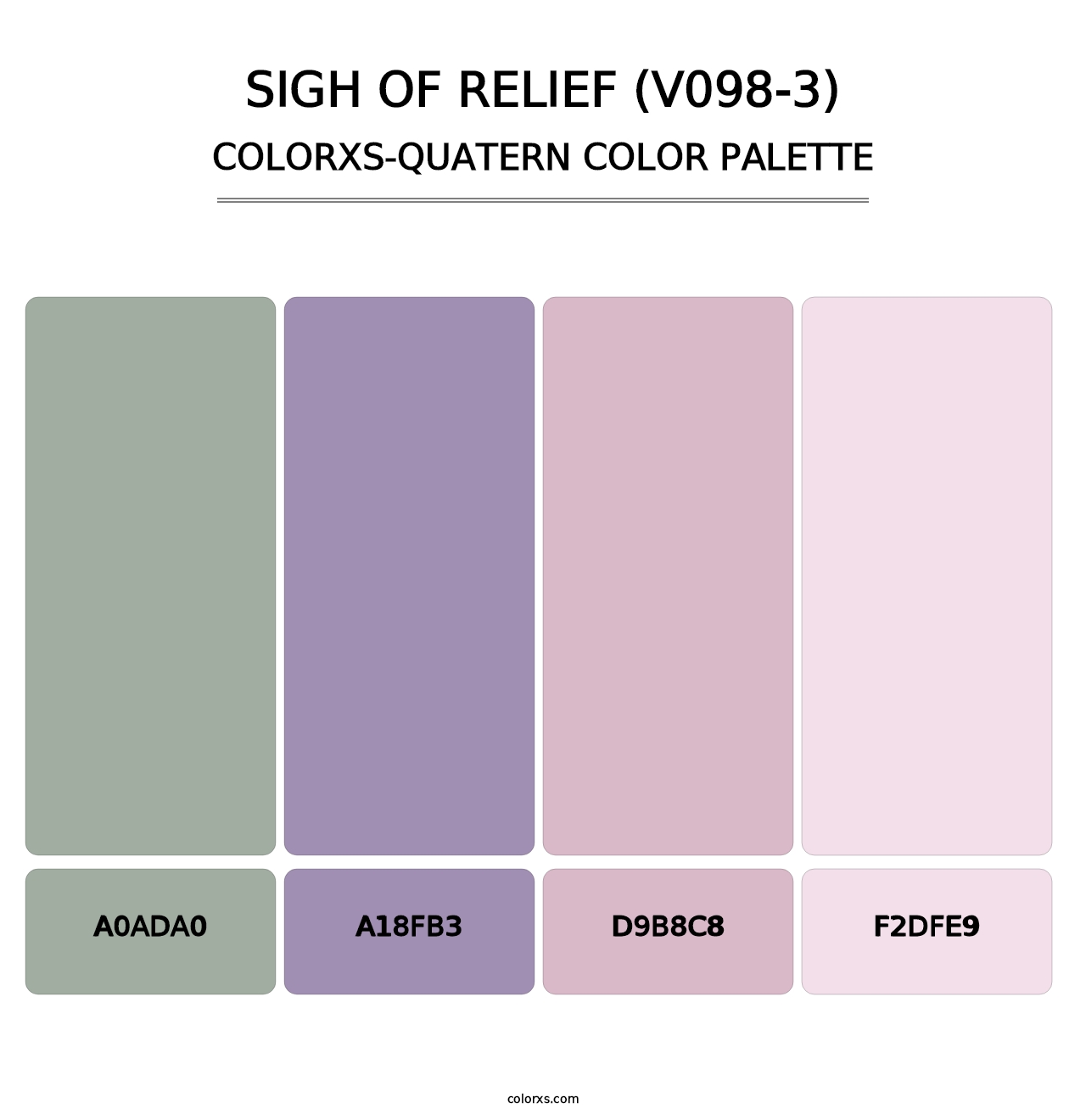 Sigh of Relief (V098-3) - Colorxs Quatern Palette