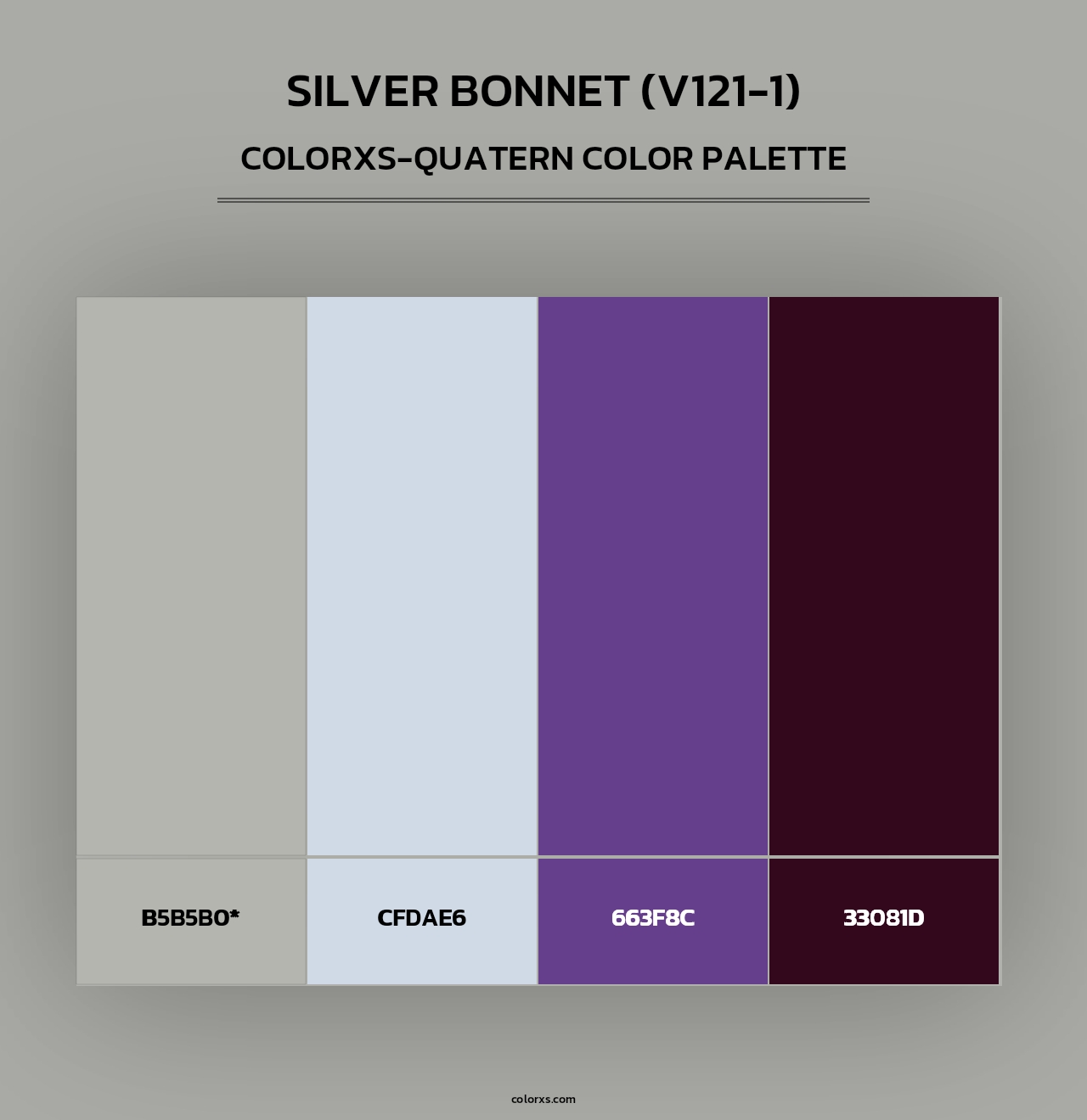 Silver Bonnet (V121-1) - Colorxs Quad Palette