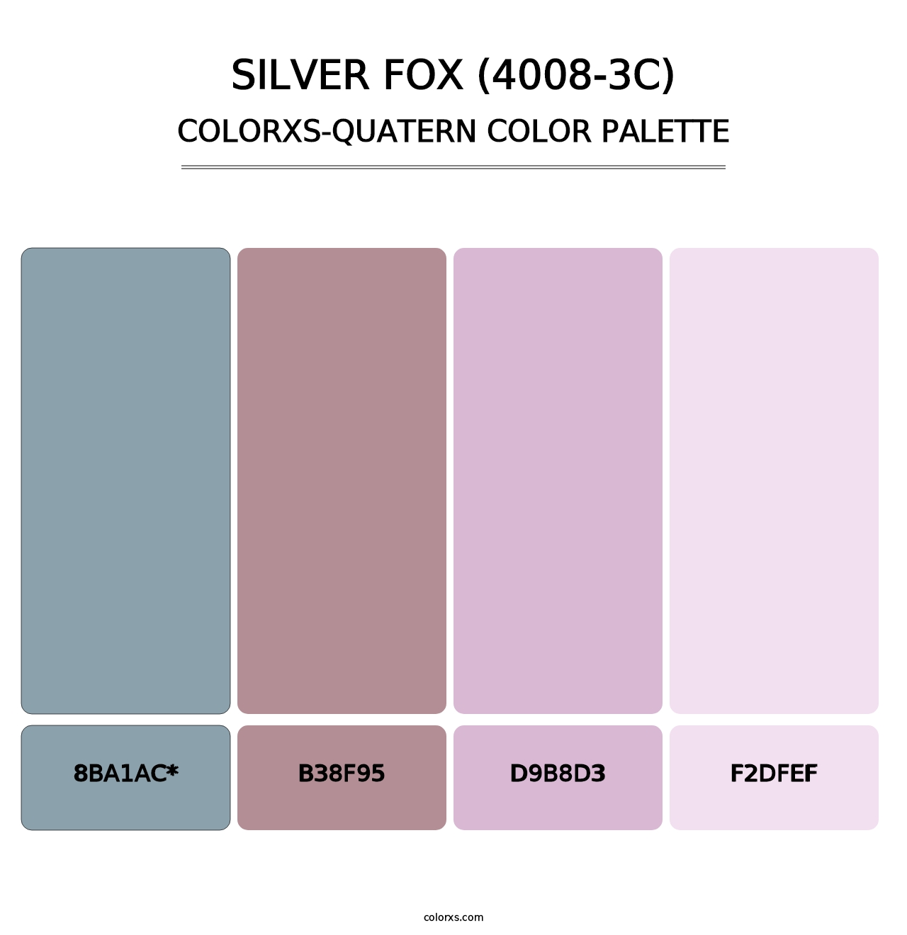 Silver Fox (4008-3C) - Colorxs Quatern Palette