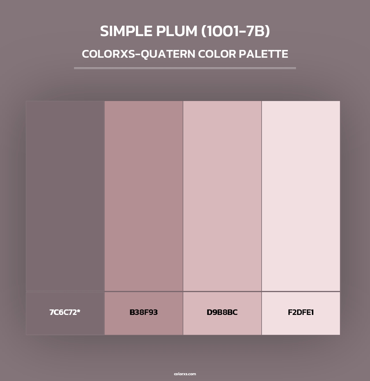 Simple Plum (1001-7B) - Colorxs Quad Palette