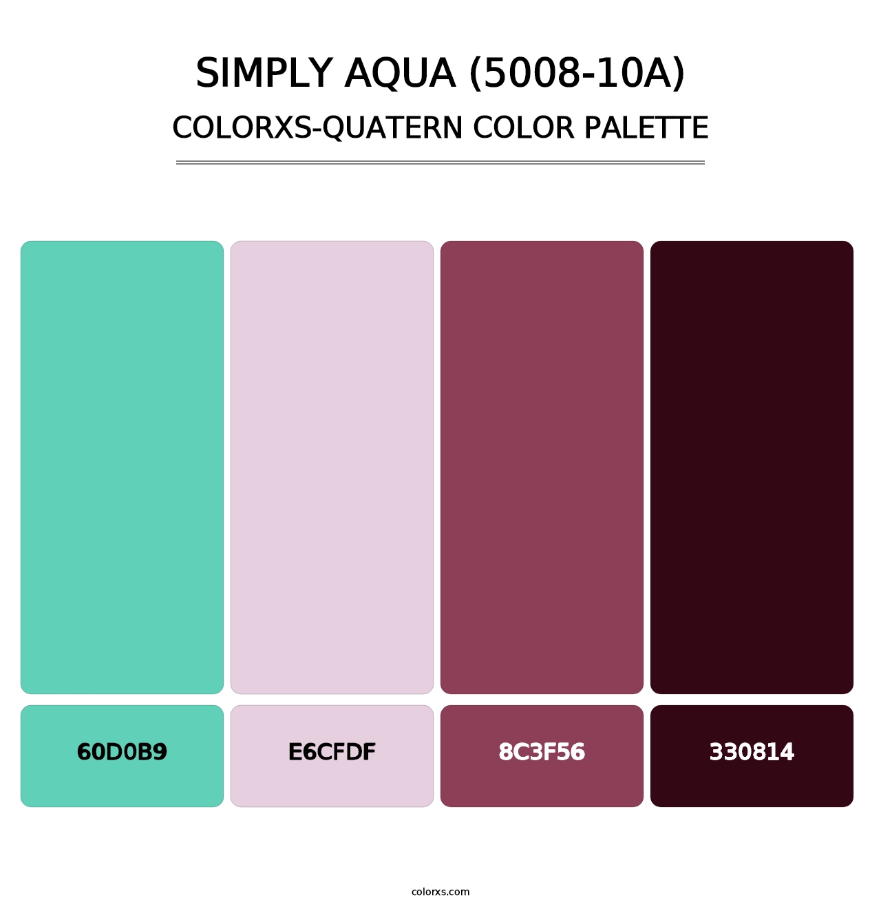 Simply Aqua (5008-10A) - Colorxs Quatern Palette