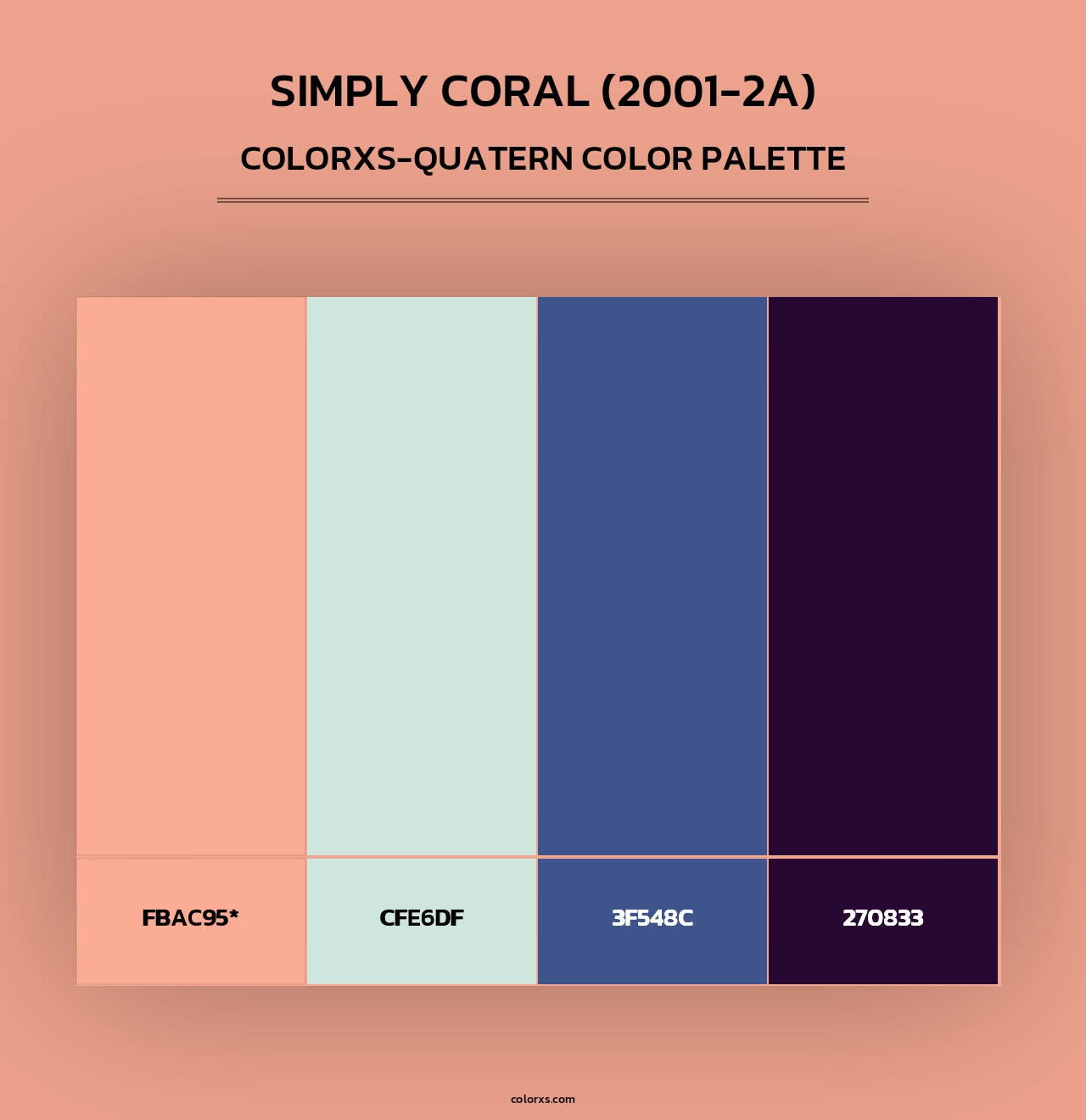 Simply Coral (2001-2A) - Colorxs Quad Palette