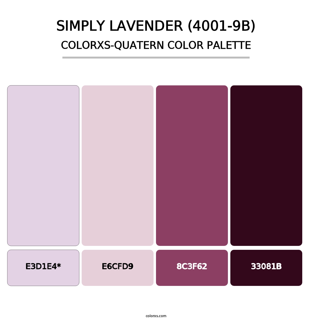 Simply Lavender (4001-9B) - Colorxs Quatern Palette