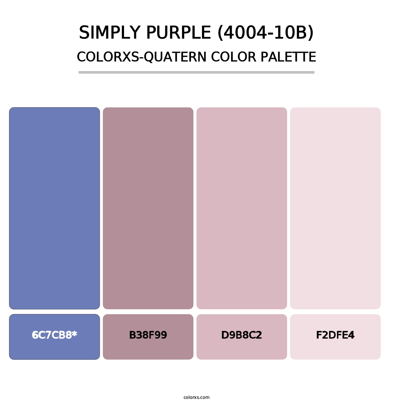 Simply Purple (4004-10B) - Colorxs Quatern Palette