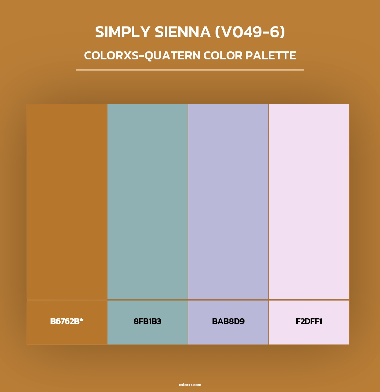 Simply Sienna (V049-6) - Colorxs Quad Palette