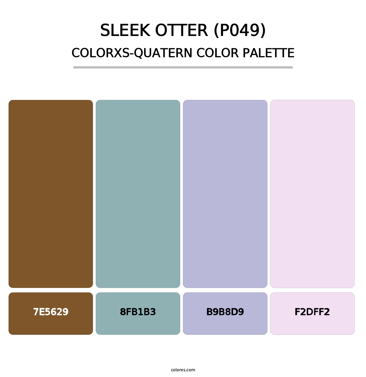 Sleek Otter (P049) - Colorxs Quatern Palette
