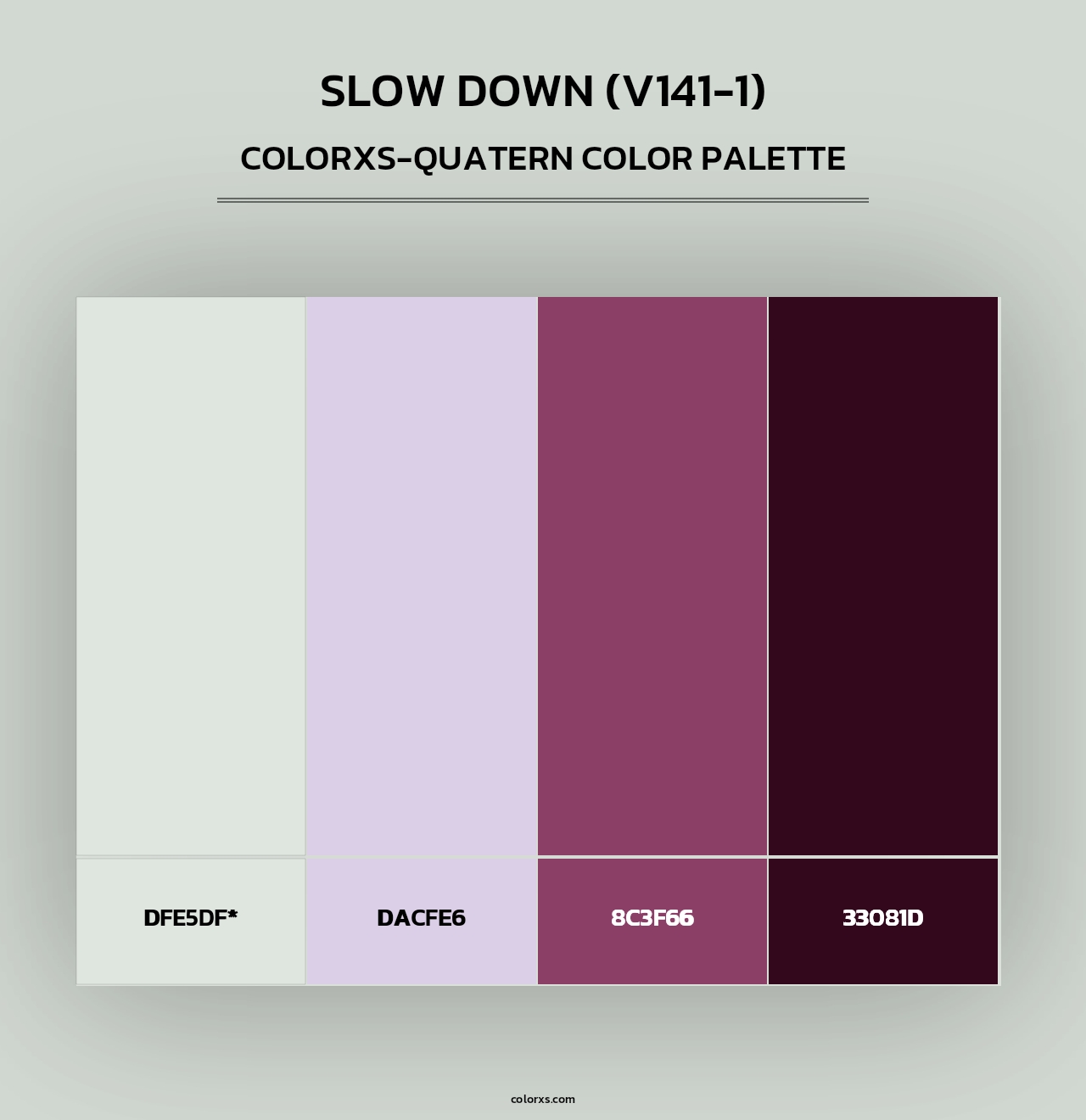 Slow Down (V141-1) - Colorxs Quad Palette