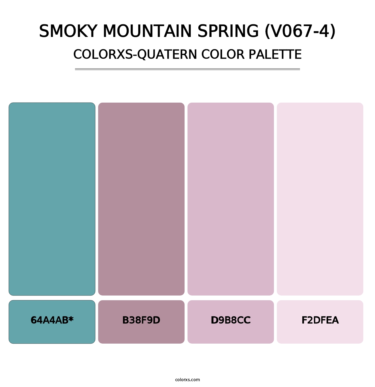 Smoky Mountain Spring (V067-4) - Colorxs Quatern Palette