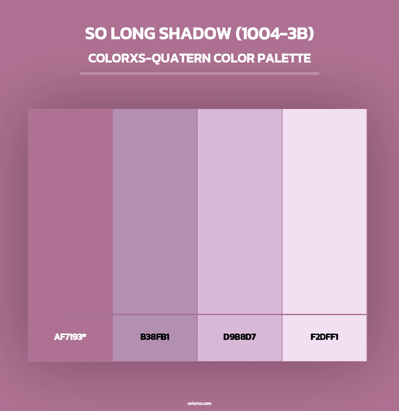 So Long Shadow (1004-3B) - Colorxs Quad Palette
