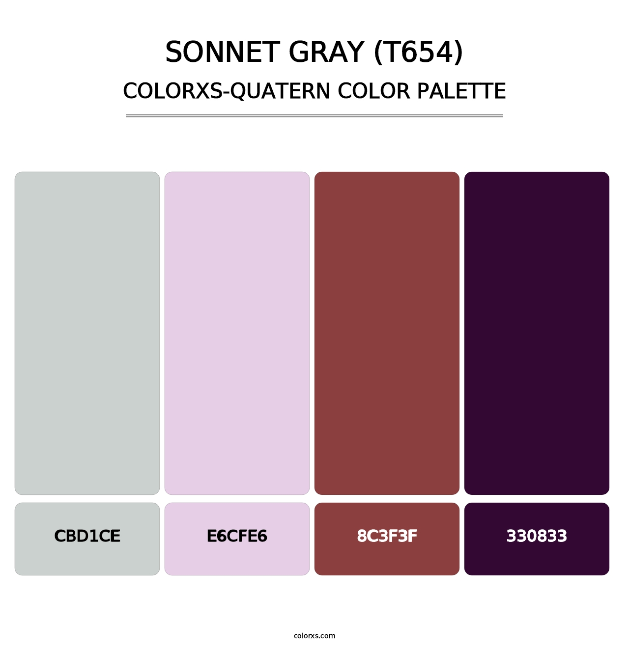Sonnet Gray (T654) - Colorxs Quatern Palette