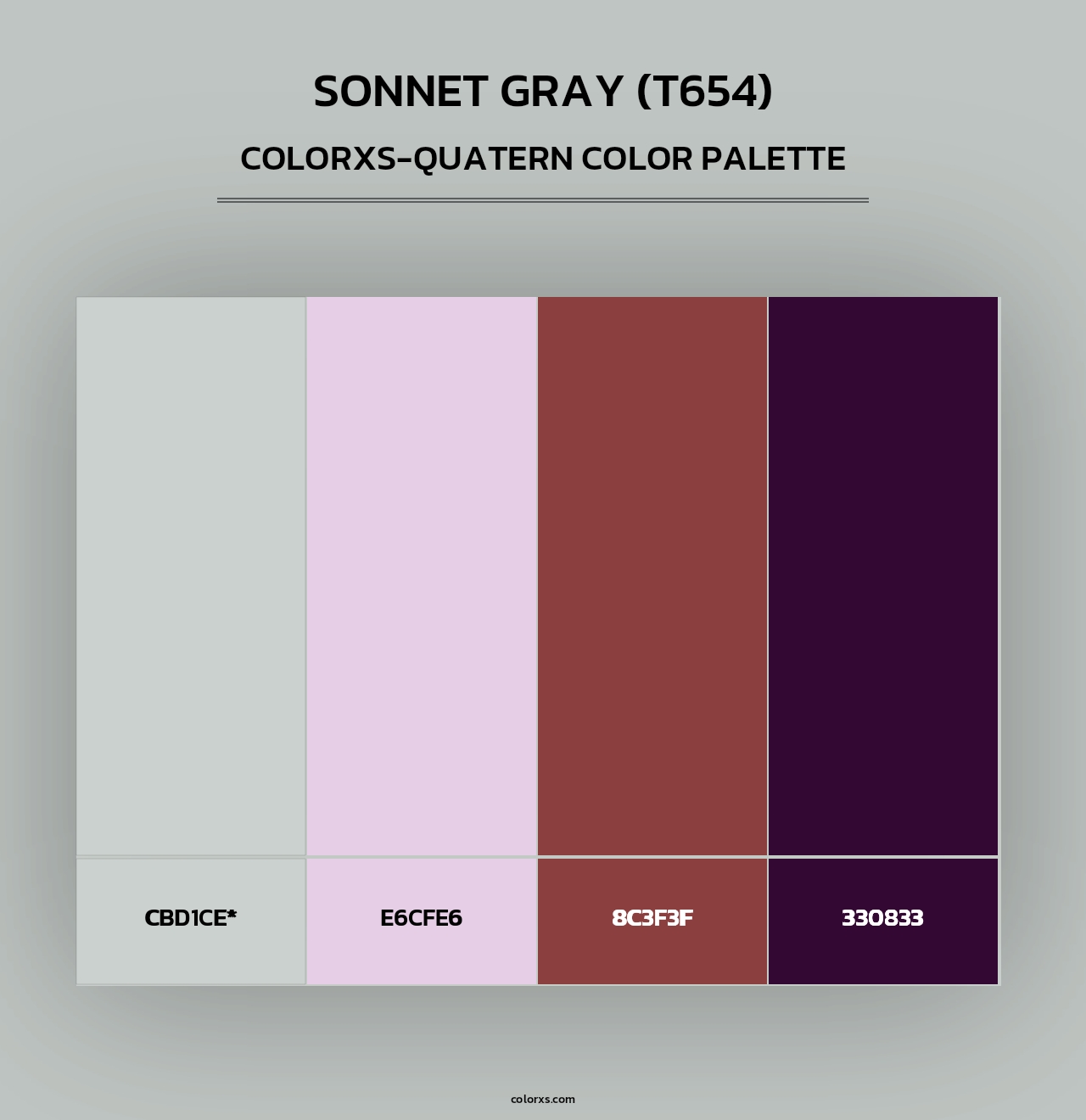 Sonnet Gray (T654) - Colorxs Quad Palette