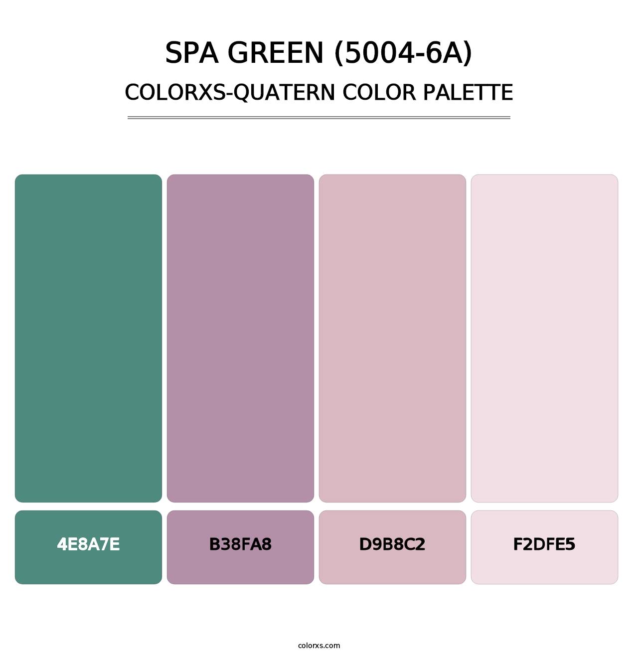 Spa Green (5004-6A) - Colorxs Quatern Palette