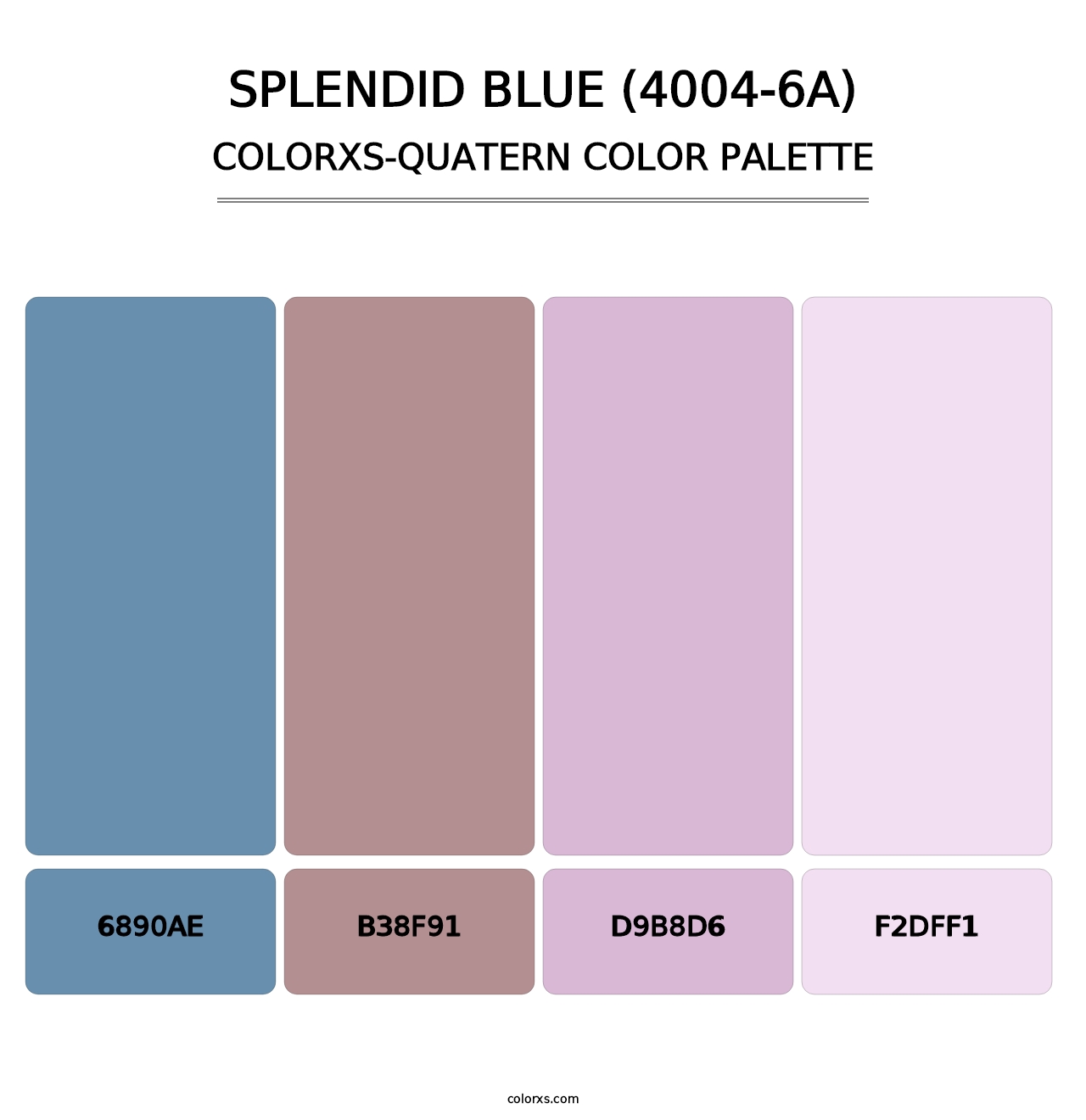 Splendid Blue (4004-6A) - Colorxs Quatern Palette