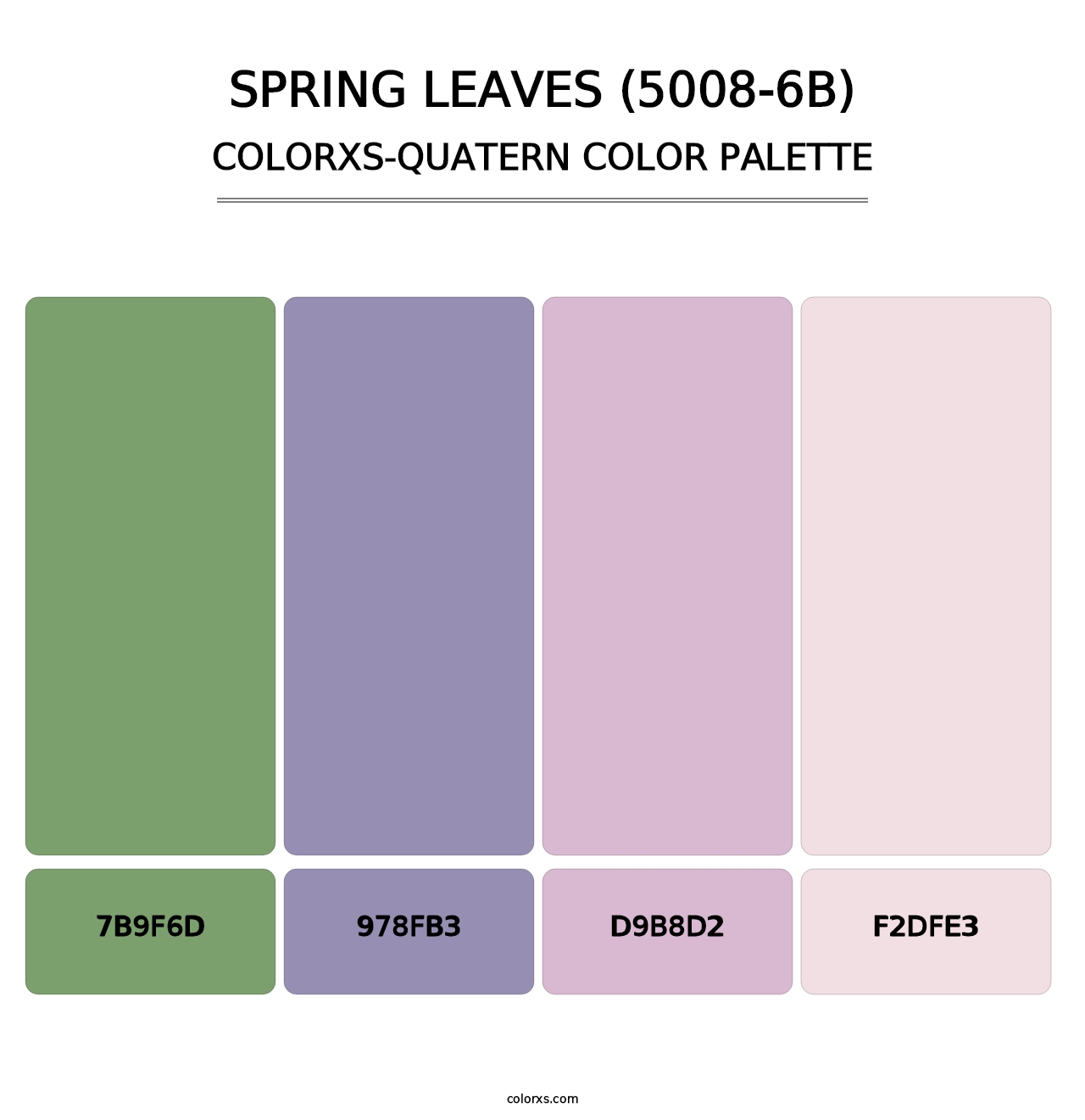 Spring Leaves (5008-6B) - Colorxs Quatern Palette