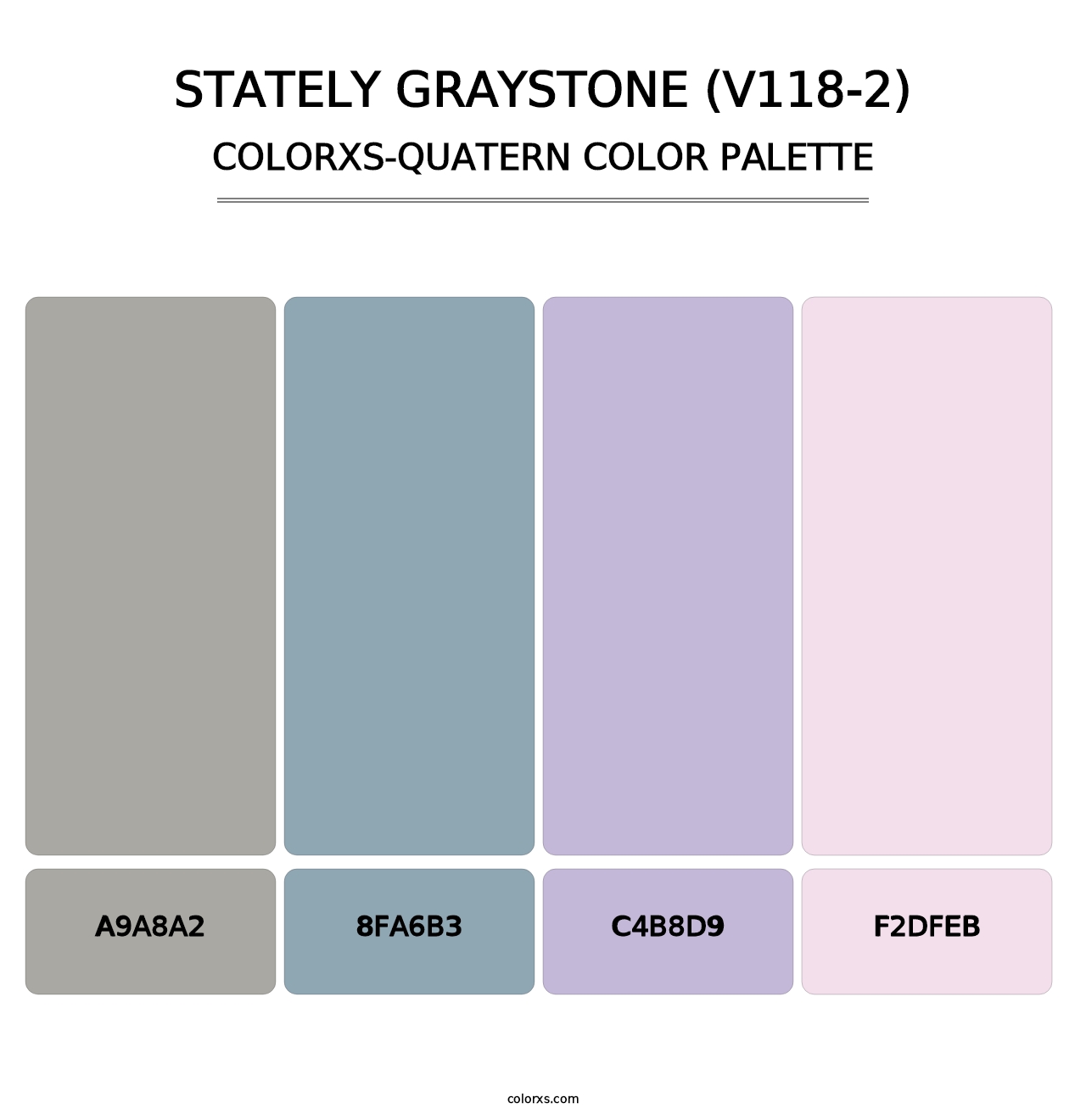 Stately Graystone (V118-2) - Colorxs Quatern Palette