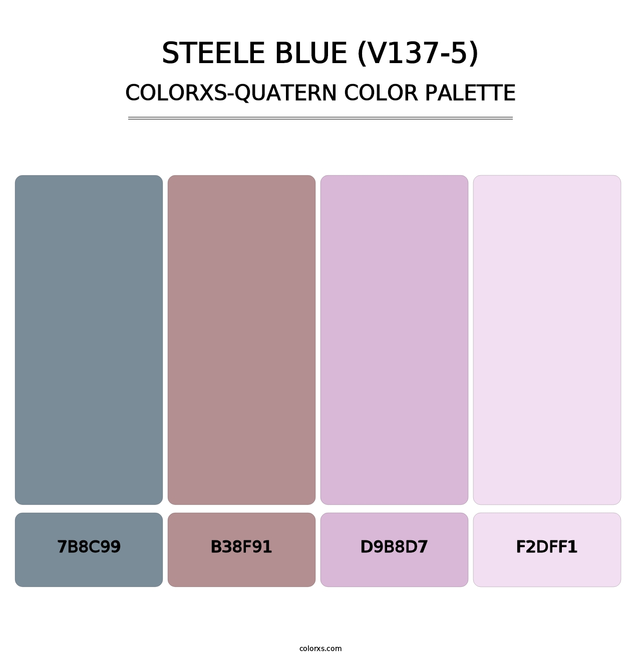 Steele Blue (V137-5) - Colorxs Quatern Palette